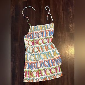 Pattern Multi color slip mini dress